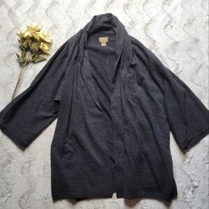 Fenn Wright Manson 100% Italian Merino Wool Charcoal Gray Cardigan Sweater Sz XL